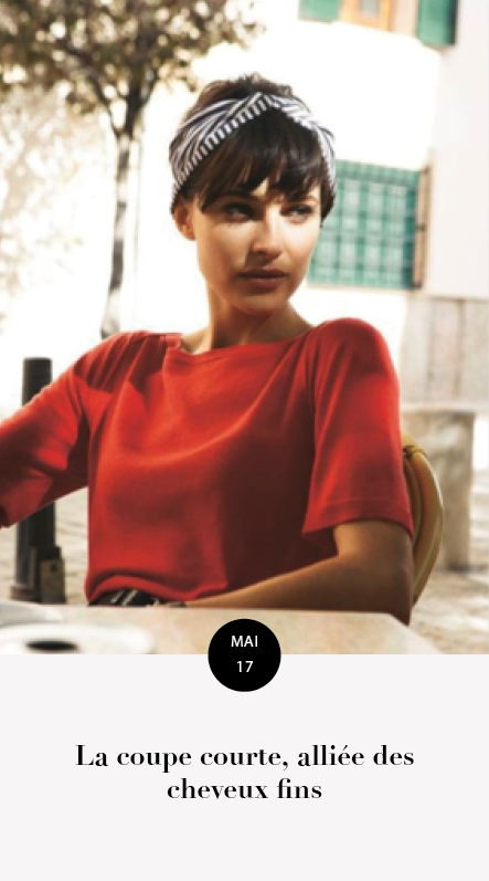 coupe courte alliée des cheveux fins
