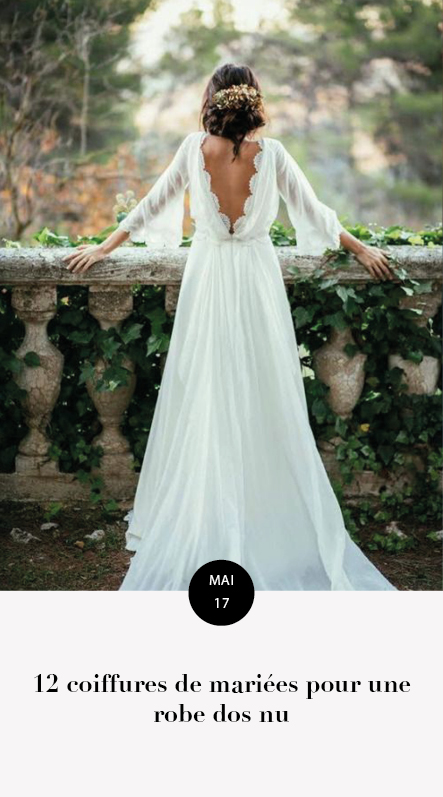 coiffures pour robe dos nu